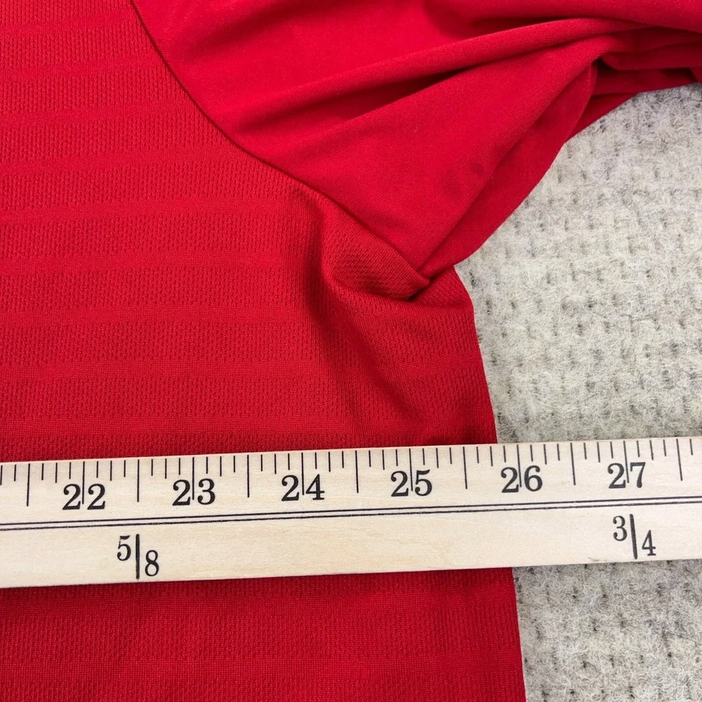 NC State Wolfpack Polo Shirt Men XXL 2XL‎ Red White Adidas Performance Wicking